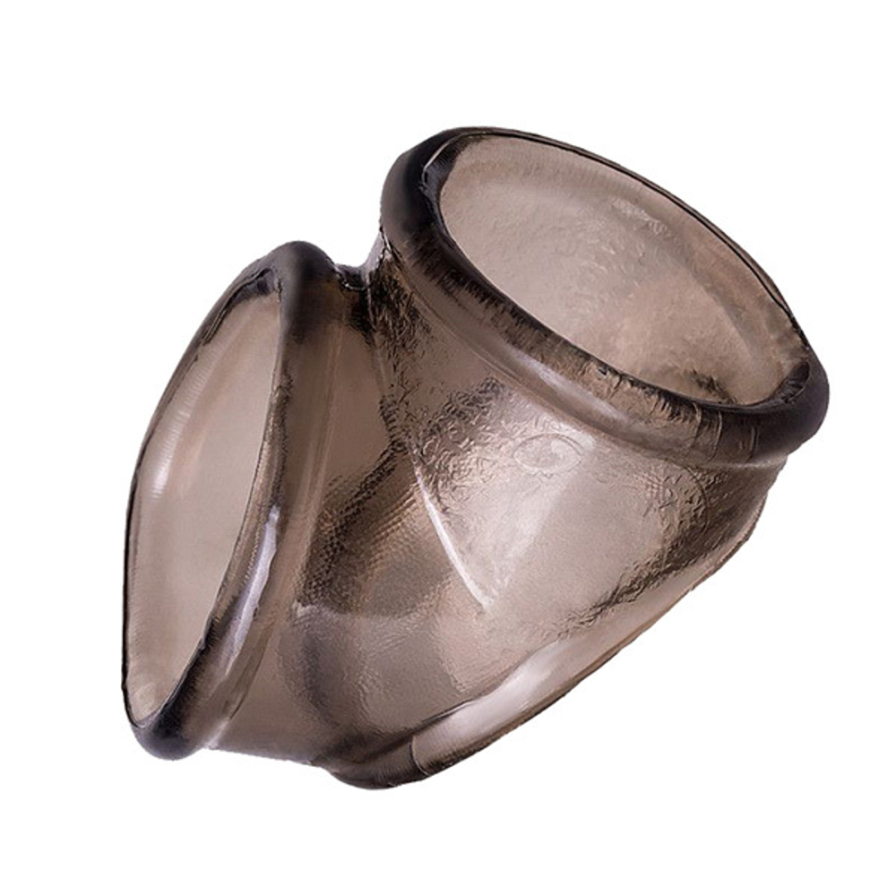 Дымчатое эрекционное кольцо 2,5см с фиксацией мошонки ToyFa XLover 748031