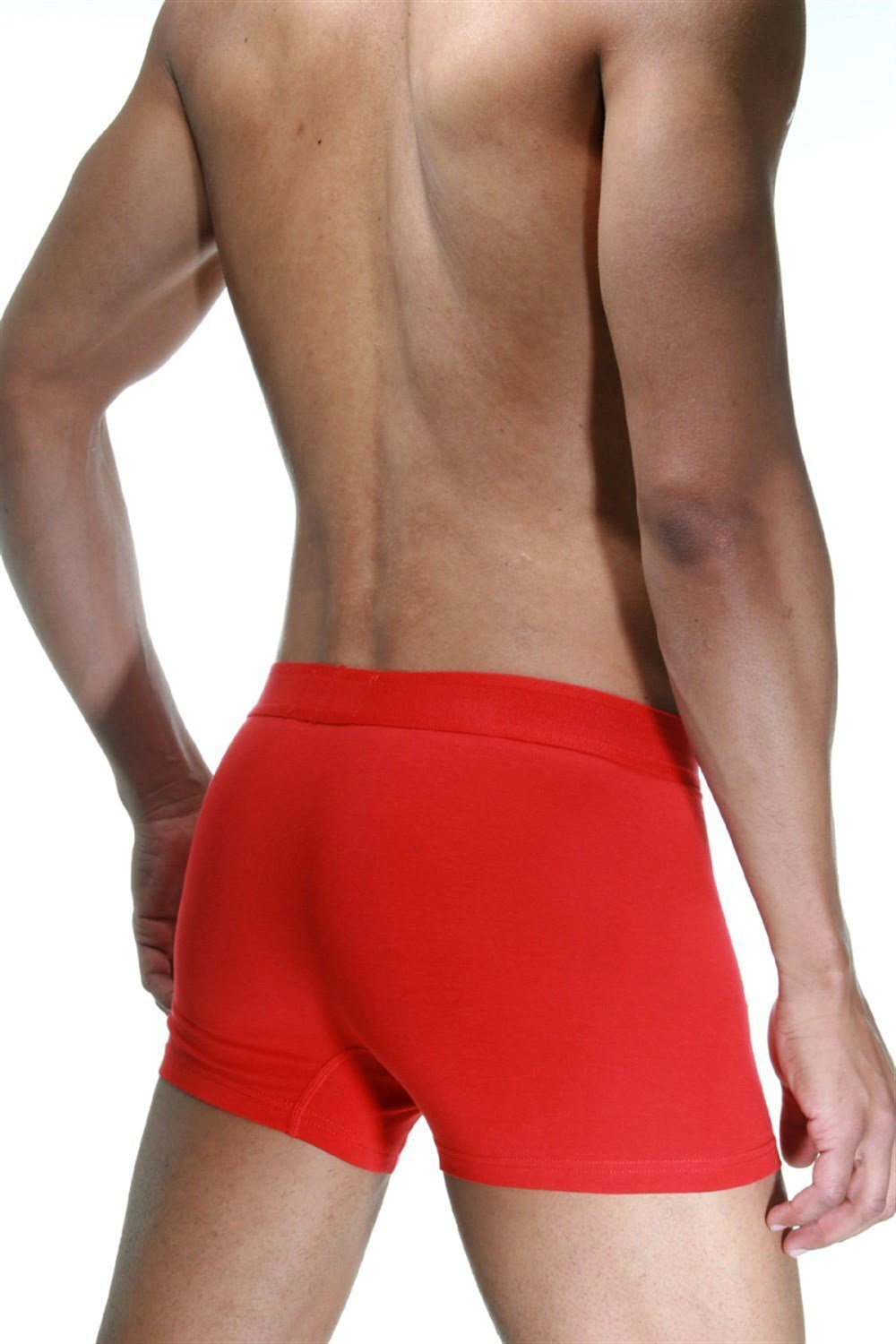 Красные хлопковые трусы-боксеры (Размер: XL) (Цвет: красный)
