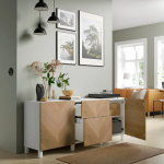 Комбинация для хранения - IKEA BESTÅ/ БЕСТО ИКЕА, 180x42x74 см, коричневый,