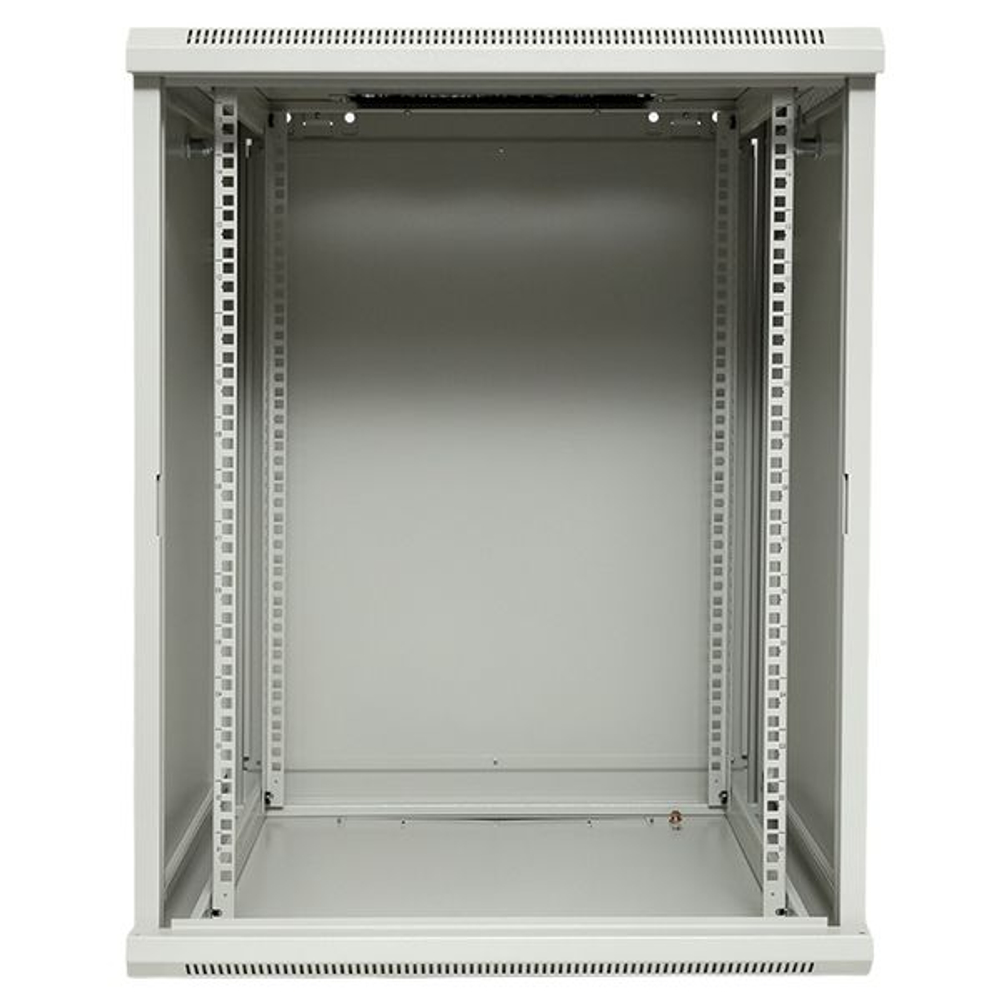 Шкаф настенный 19" TERACOM PRO 15U 600x600 мм дверь стеклянная с замком-ручкой серый