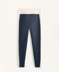 OYSHO Легинсы Perfect-adapt длиной до щиколотки с высокой посадкой и V-образным вырезом на талии, темно-синий