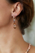 Mosaic S Розовый Серьги арт.0790