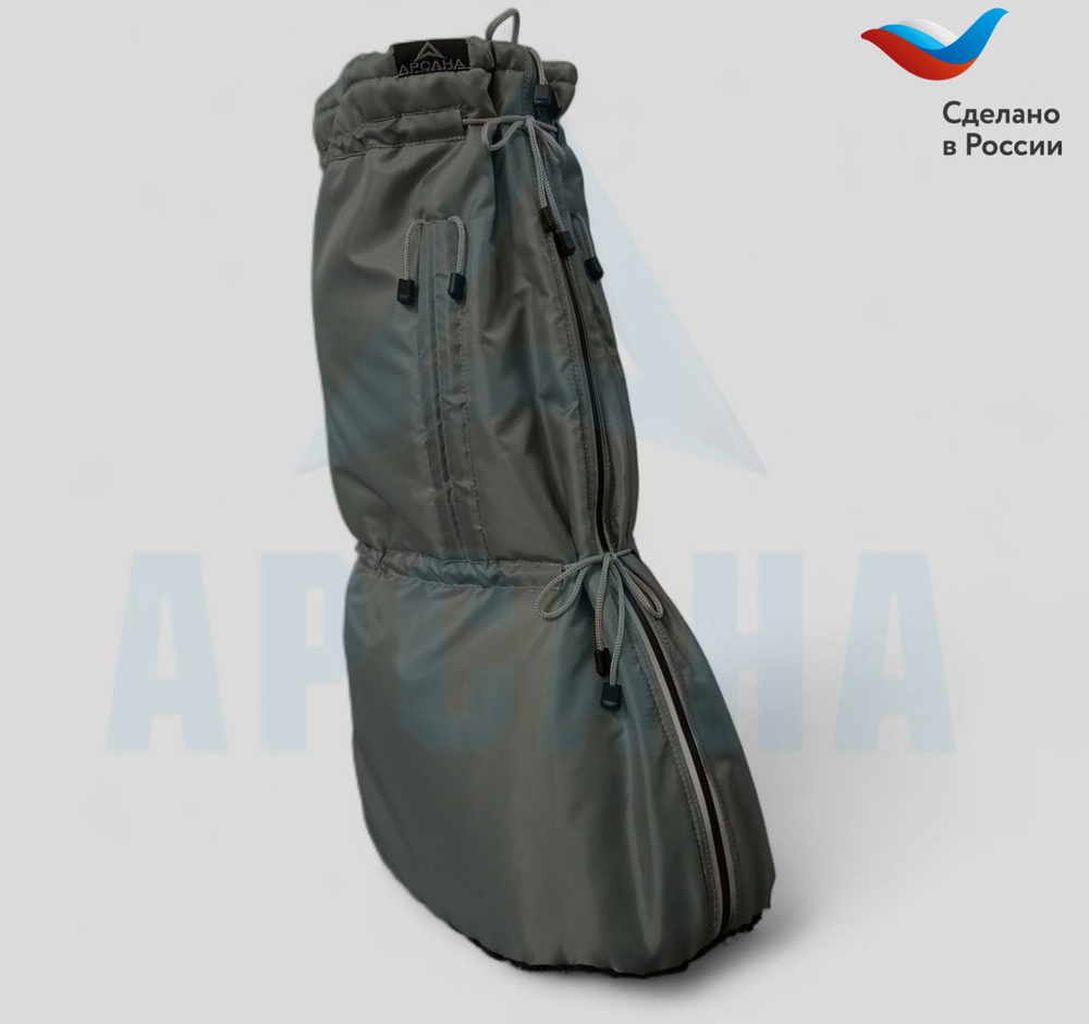 Чехол зимний (до -20 С) с подошвой из резины на аппарат Илизарова на голени и стопе. ОГСРЗУ-7.