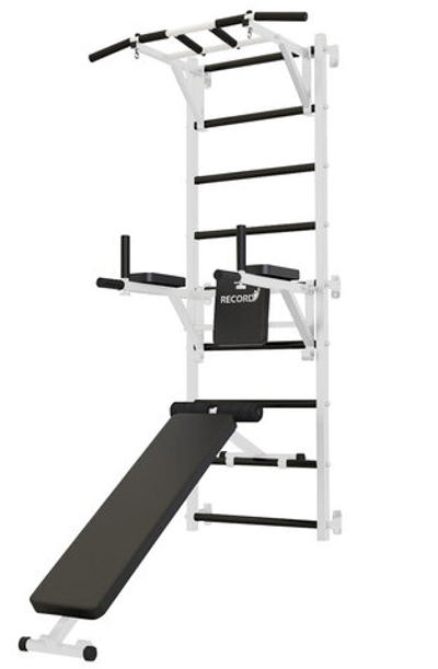 Шведская стенка Record X, без опоры, турник Классик, белый (X3)
