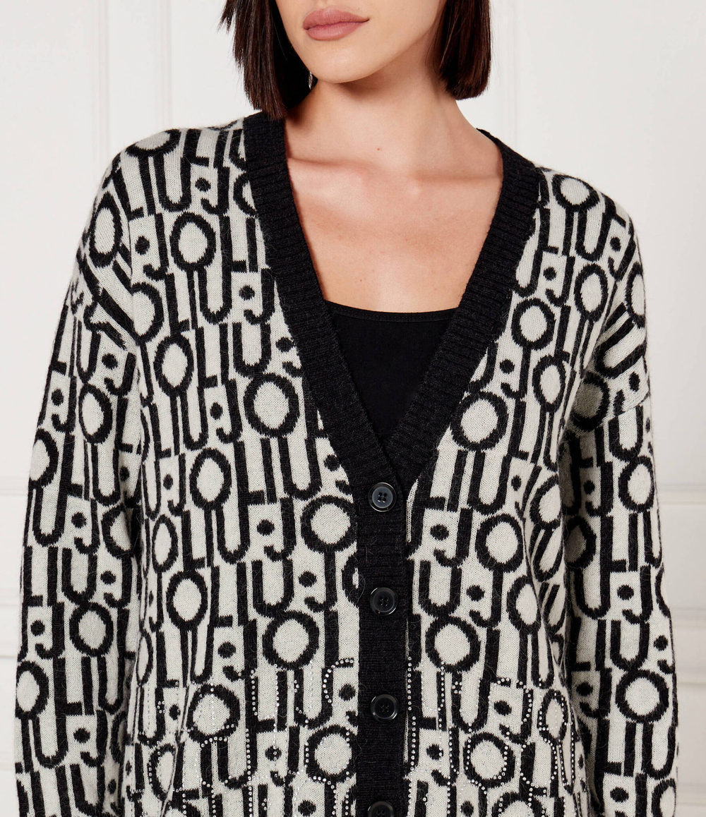 Шерстяной кардиган Liu Jo - черный(WF4460 MA30P)