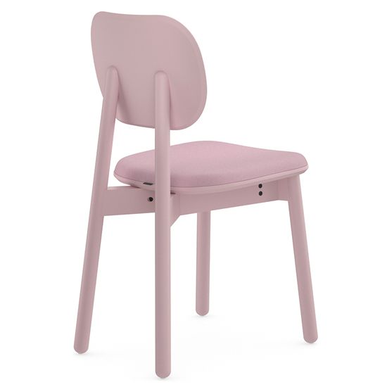 Стул saga, рогожка, розовый