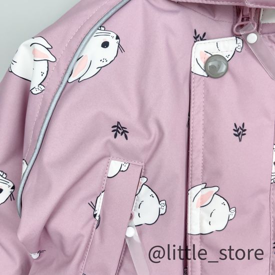 Комбинезон зимний "Маленькие кролики" орхидея