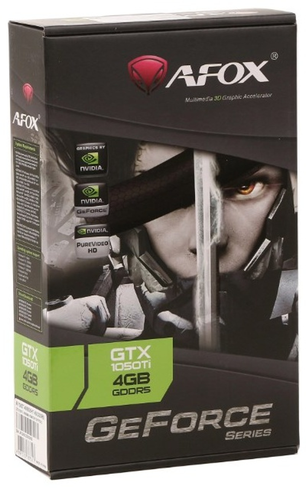 Видеокарта AFOX GTX 1050 Ti AF1050TI-4096D5H7-V8 4 Гб