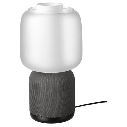 IKEA SYMFONISK  (ИКЕА СЙМФОНИСК)  -  Wi-Fi лампа/колонка, стеклянный рассеиватель, черный/белый