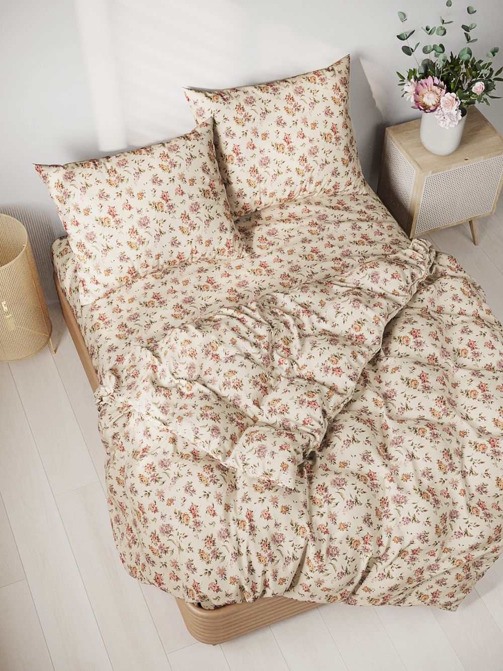 Наволочка комплект 2шт перкаль Сказка "Виктория" 40x60 см на молнии