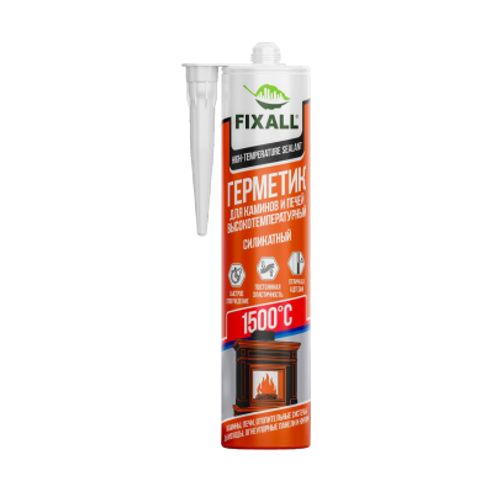 Герметик для печей Fixall thermo 1500°c черный 280мл