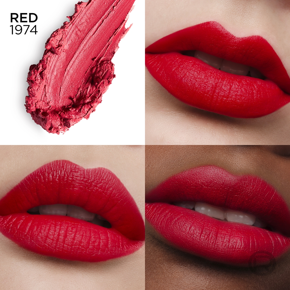 L’Oreal Paris x Mugler - Полуматовая помада с увлажняющим действием оттенок Red 1974, 1 g