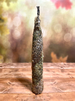 Катаная свеча черная в змеиной коже. Очищение от Негатива + ПОДАРОК