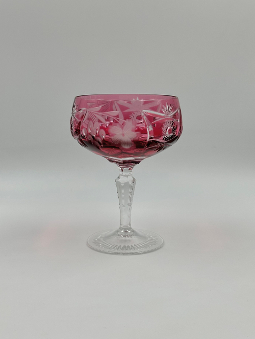 Бокал креманка с розовой чашей Nachtmann