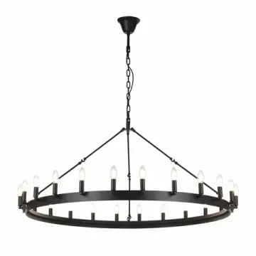 Люстра замковая подвесная 24*E14 CL470124 черный Смитсон Citilux