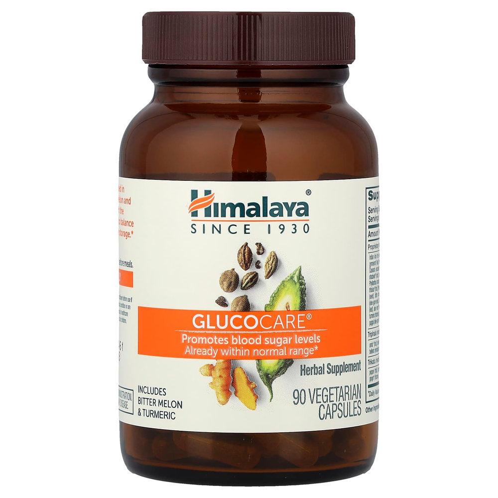 Himalaya, GlucoCare®, 90 вегетарианских капсул
