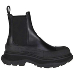 Alexander McQueen Tread Slick Ankle Boot Black Silver