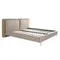 Кровать Angel Cerda 7154 из экокожи цвета норки и серой ткани