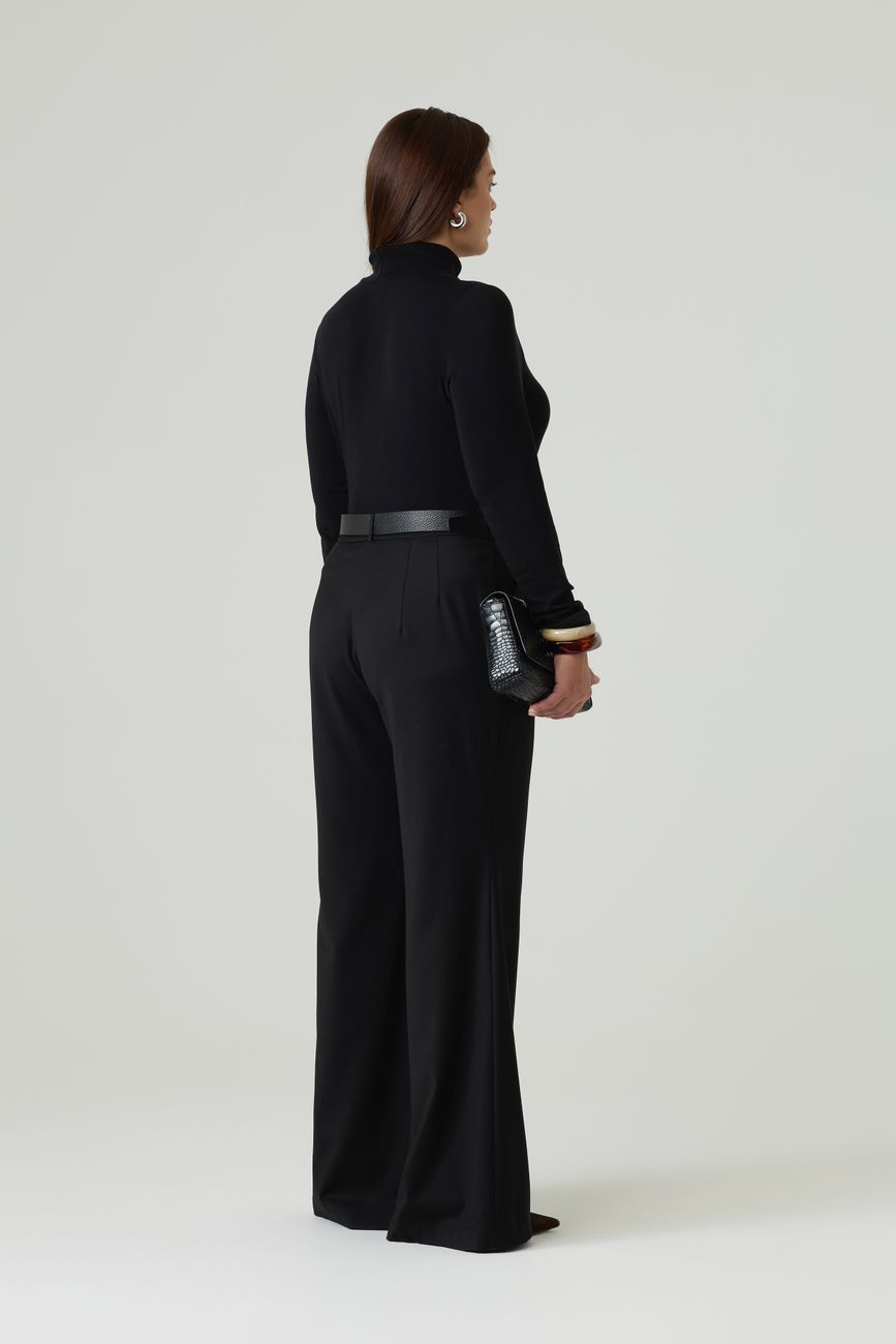 Брюки расклешенные со стрелками, черный