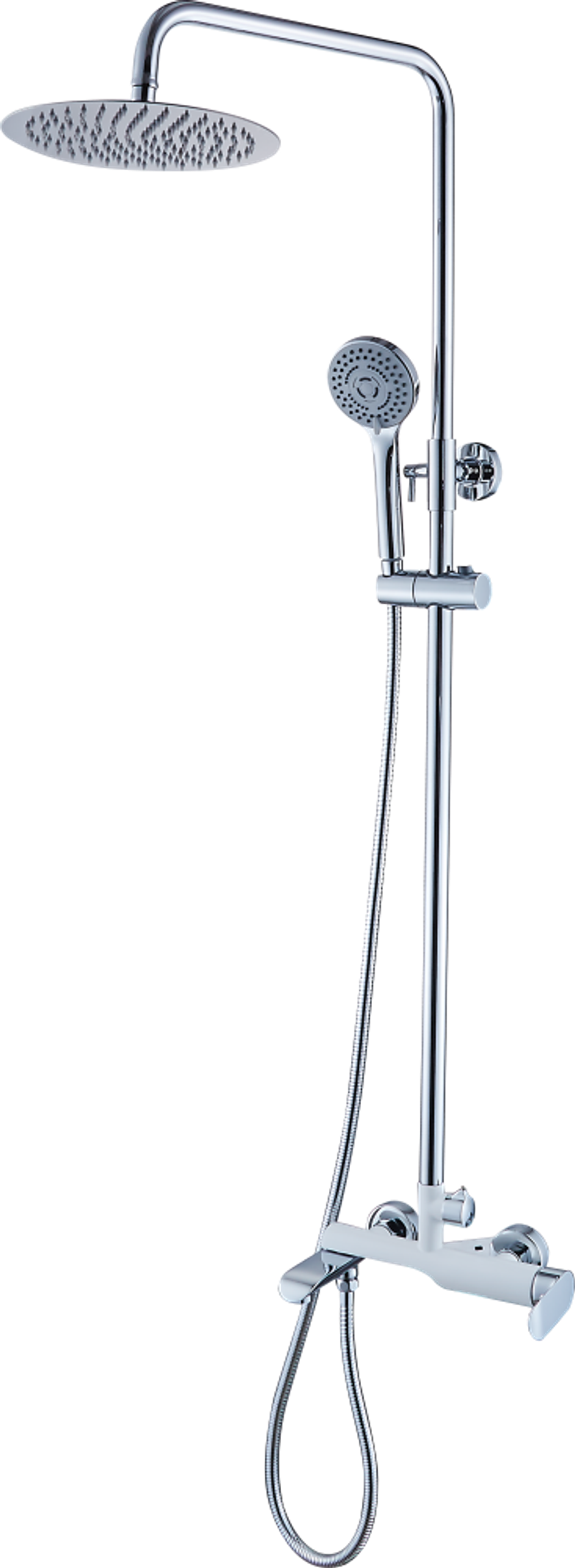 22065-F Душевой релинг (белый,хром) GANZER  (4/1шт)