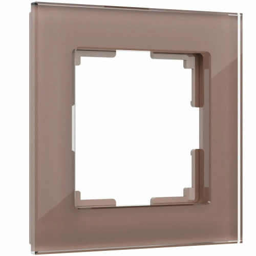 Рамка из стекла на 1 пост Favorit латте W0011142