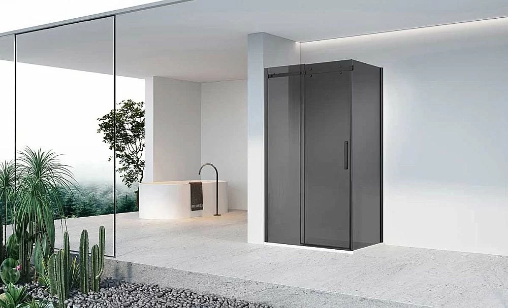 Душевой уголок Vincea Como-N VSR-4CN8016CGB 160x80 профиль черный/стекло тонированное