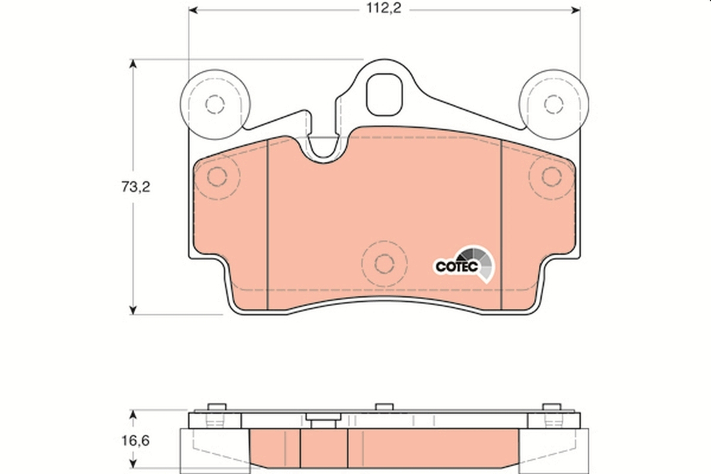 TRW - GDB1653-TRW - Brake Pad Set, disc brake
