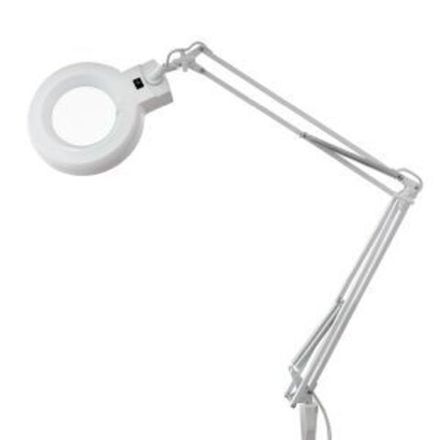 Лупа на струбцине круглая 3D с подсветкой, ø127мм, белая REXANT