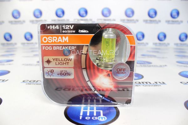 Автолампы "Osram" H4 Fog Breaker / 62193FBR-HCB