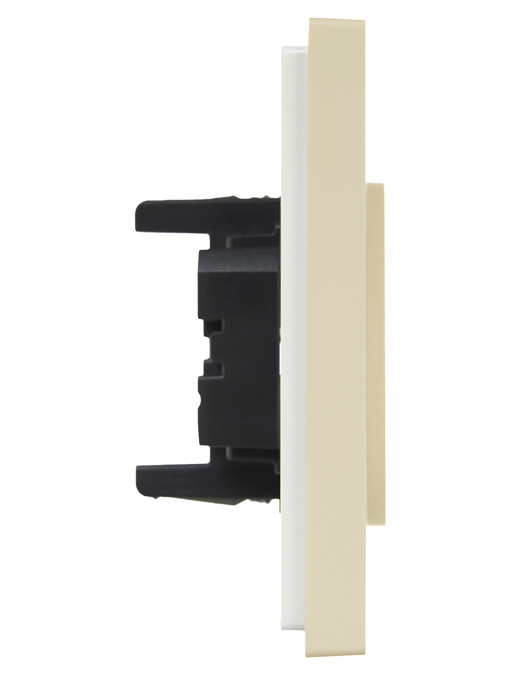 FORTE&PIANO Розетка 2-местная без заземления без защитных шторок безвинтовое крепление 10А FP426 ваниль IEK