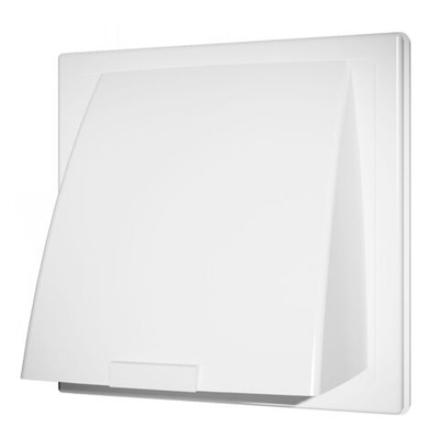 Выход вентиляционный пластик, d125 мм, с обратным клапаном, бел, Эра, 1515К12.5ФВ