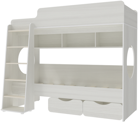 Двухъярусная кровать КарИВи Легенда 7.1 Белое Дерево Белое Дерево