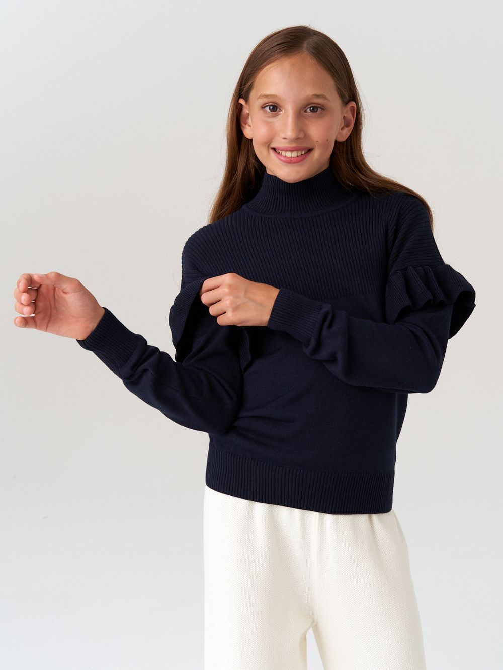 Джемпер для девочки AT244 синий