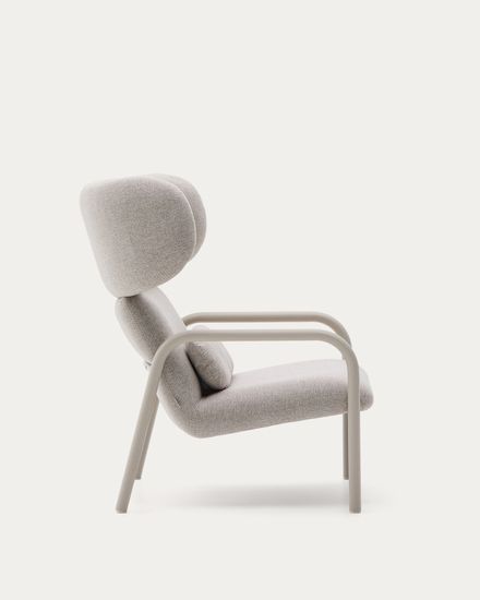 Кресло Inari бежевого цвета и стали с бежевой отделкой Испания La Forma