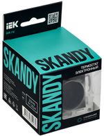SKANDY Термостат электронный с индикацией SK-T01G графит IEK