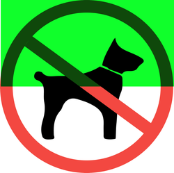 Р14 "Запрещается вход (проход) с животными"