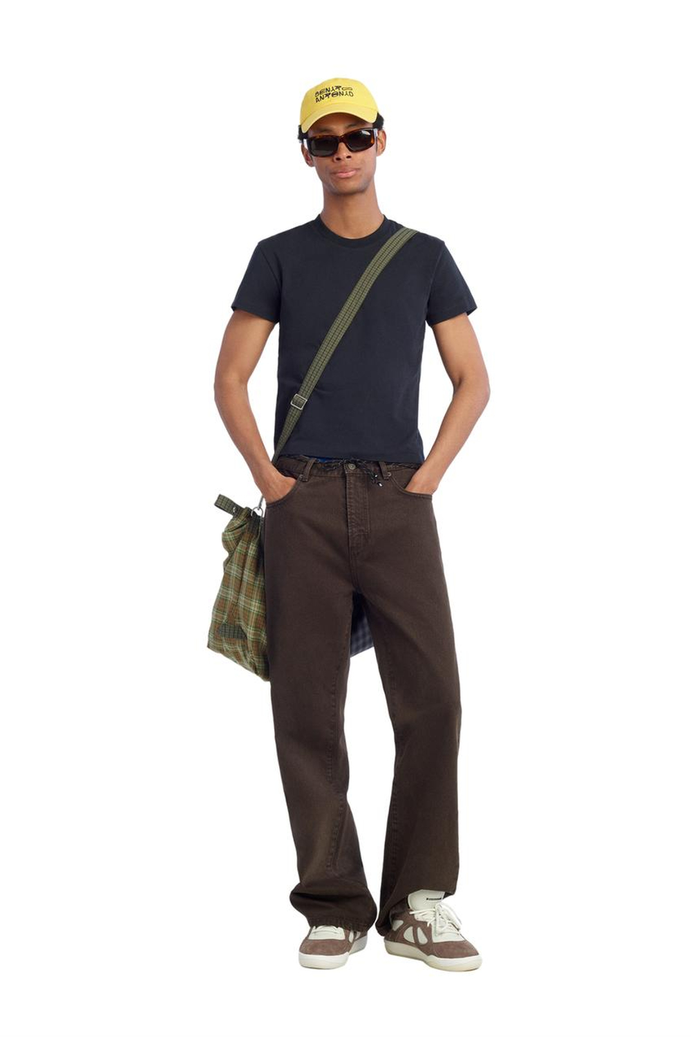 ZARA X BENITO ANTONIO ДЖИНСЫ FLARE FIT, КОРИЧНЕВЫЙ