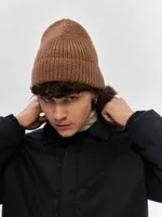 Шапка FOS Бини Вязаная коричневая