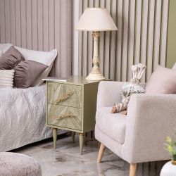 Настольная лампа Колонна Испанская Айвори