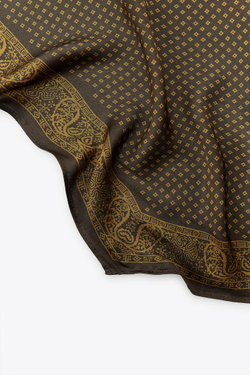 ZARA БАНДАНА С АТЛАСНЫМ ПРИНТОМ, ХАКИ