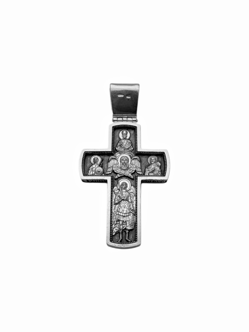 Крест из серебра/Чернение/Архангел Михаил