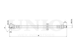 Шланг тормозной передний UNIO BRH-10095