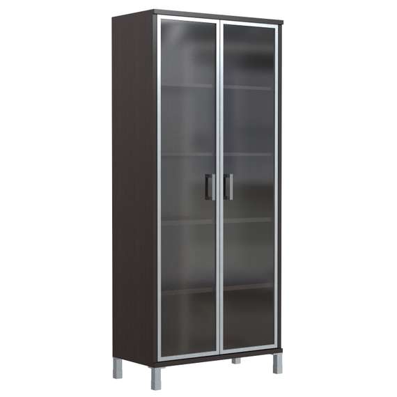 Шкаф высокий со стеклянными дверьми в AL-рамке B 430.8  900х450х2054 BORN