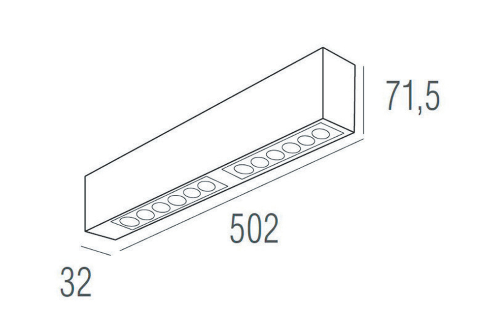 Подвесной светодиодный светильник 0, 5м 12Вт 34° DL18515S121W12.34.500BW