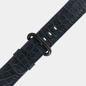 Ремешок для Apple Watch 40/41/42 mm из кожи аллигатора,темно-синего цвета