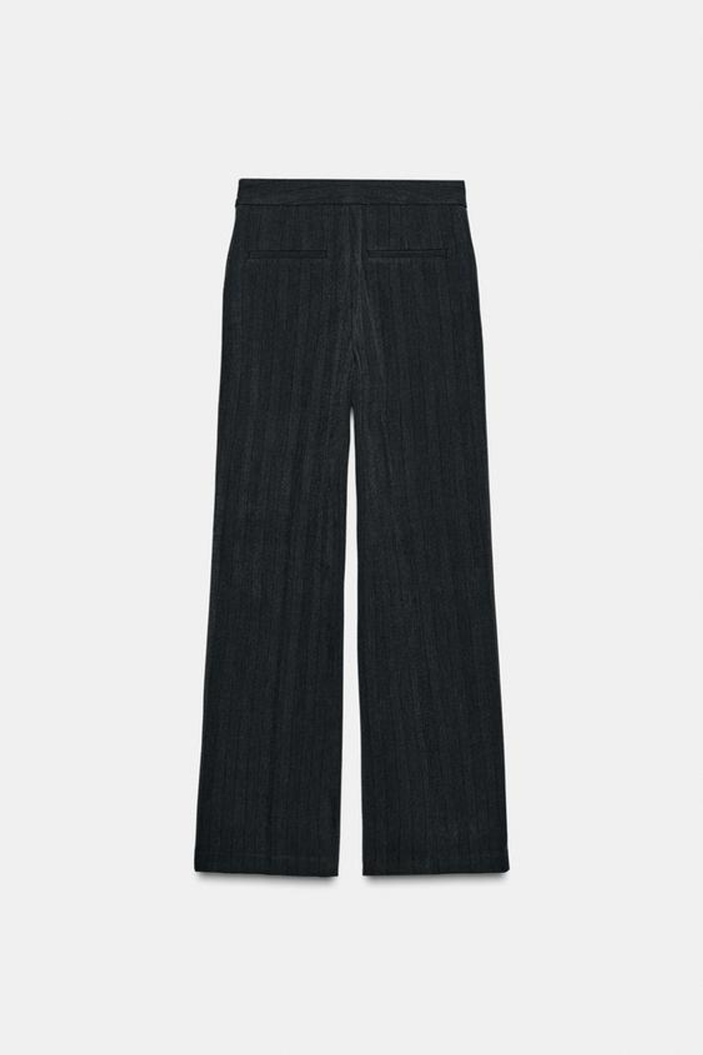 ZARA БРЮКИ ПРЯМОГО КРОЯ В ЕЛОЧКУ, АНТРАЦИТОВО-СЕРЫЙ