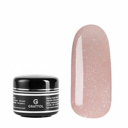 Grattol Gel Camouflage Farfor 08 - Гель камуфлирующий с шиммером, 15мл
