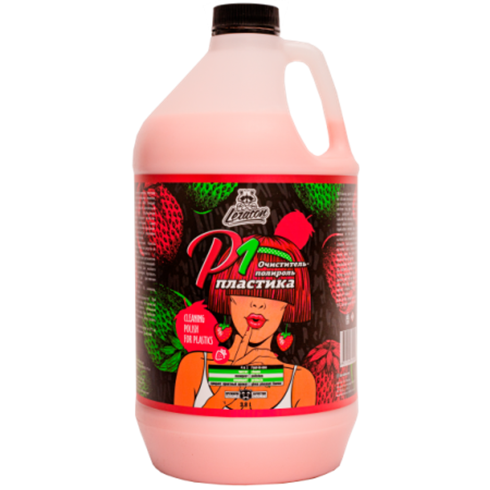 Leraton Очиститель-полироль пластика P1 RASPBERRY SMOOTHIE 3,8л