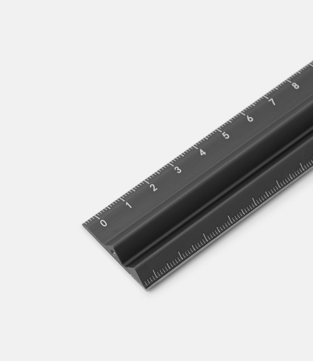 Antou W Ruler Gunmetal Grey — линейка из алюминия