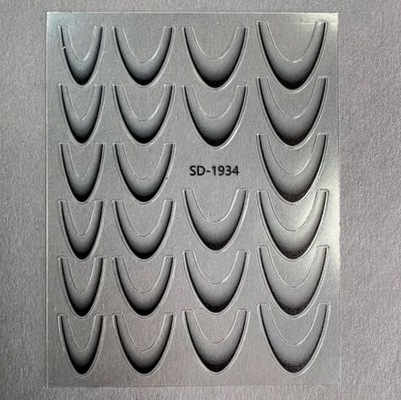 Zoo nail Наклейки Френч черный 1934